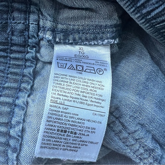 GUC Gap chambray tie elastic ankle pants - Picture 3 of 4